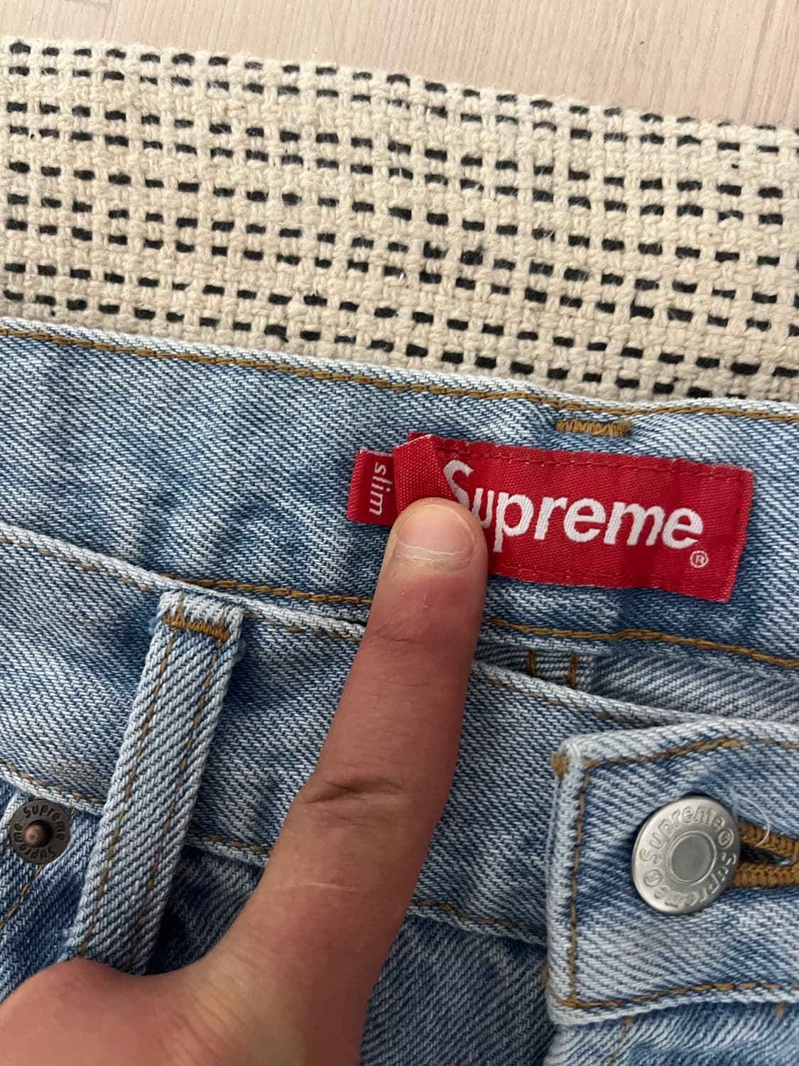 슈프림 연청 데님 34 상품이미지3