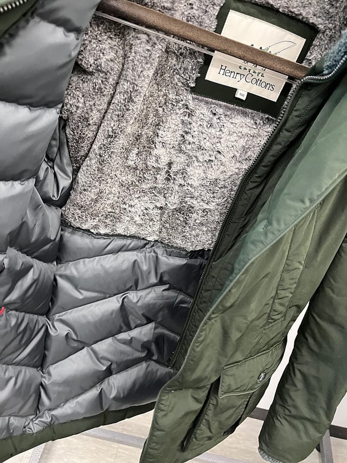 100) 헨리코튼 구스 패딩자켓  상품이미지5