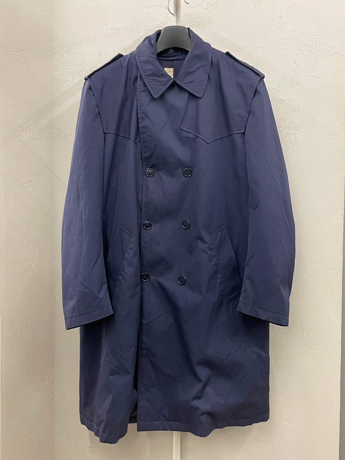 이탈리아군 네이비 트렌치 코트 상품이미지2