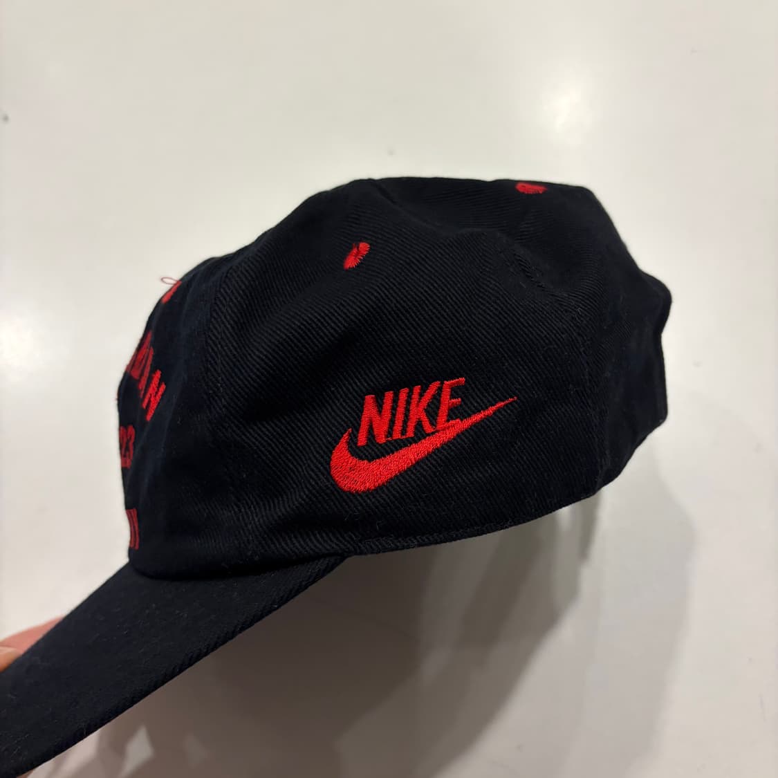 90s 삼나스포츠 나이키 에어조던 검정 볼캡 모자 상품이미지3