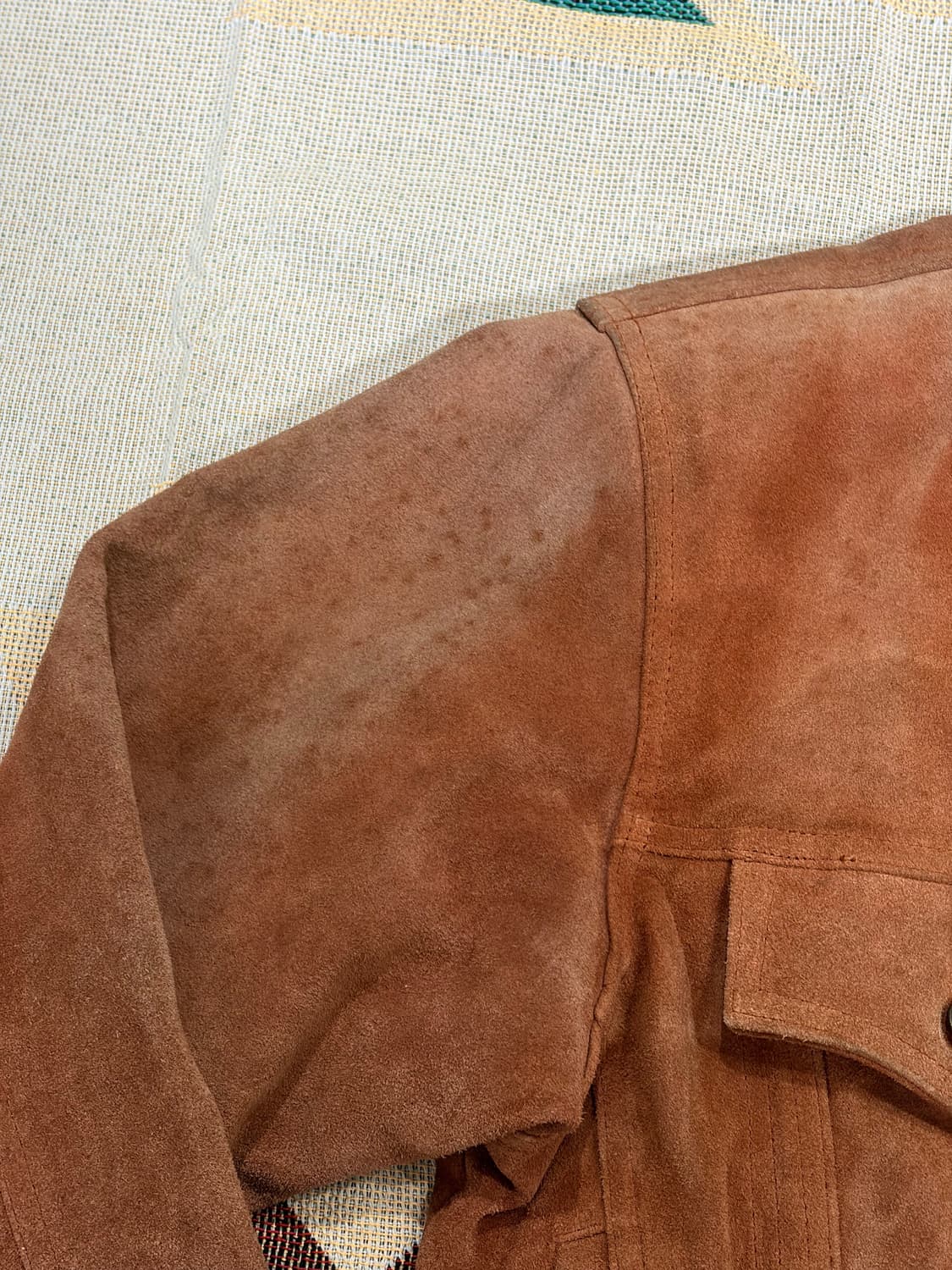 80~90s 557xx 타입 스웨이드 크롭 트러커 자켓 상품이미지8