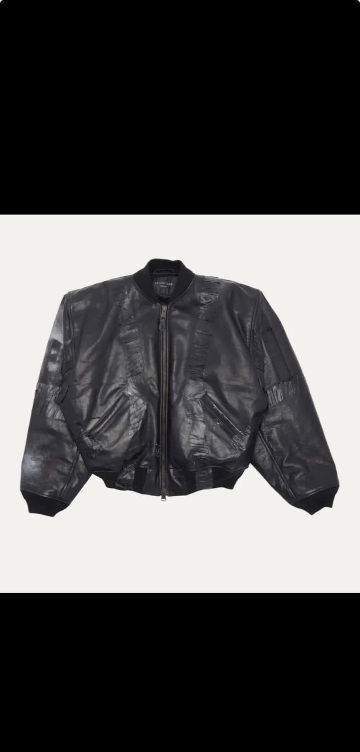 발렌시아가 레더 봄버 상품이미지2