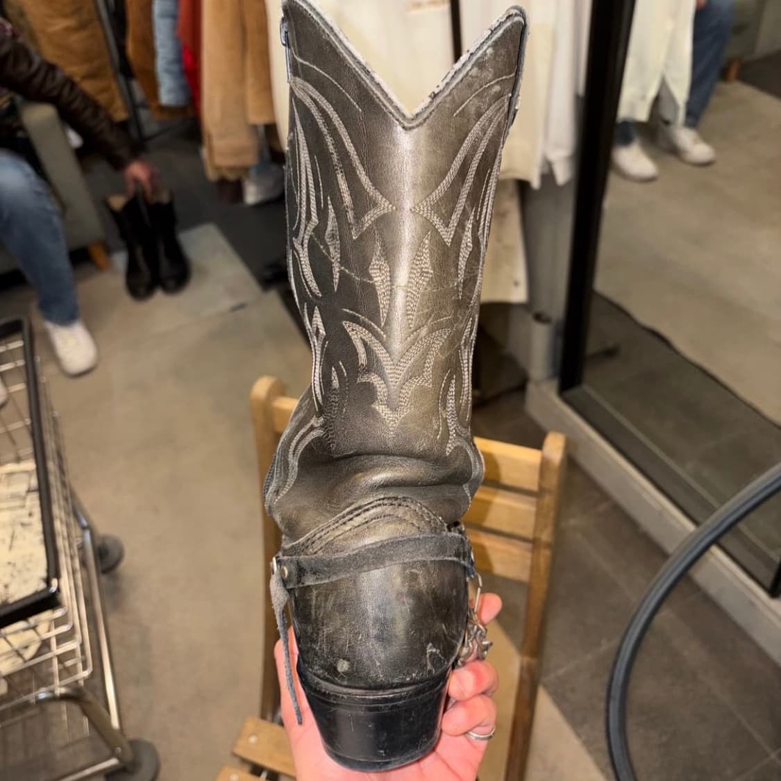 할리데이비슨 체인 웨스턴부츠(희귀 빈티지 에이징)260 상품이미지8