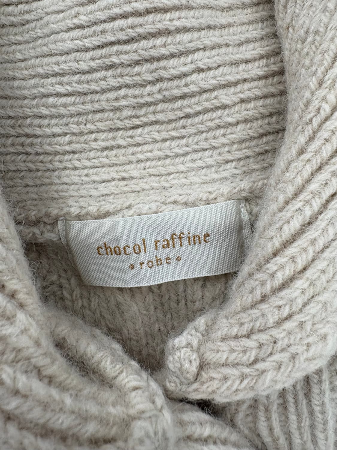 🤍 chocol raffine robe 아이보리 니트 베스트 상품이미지3
