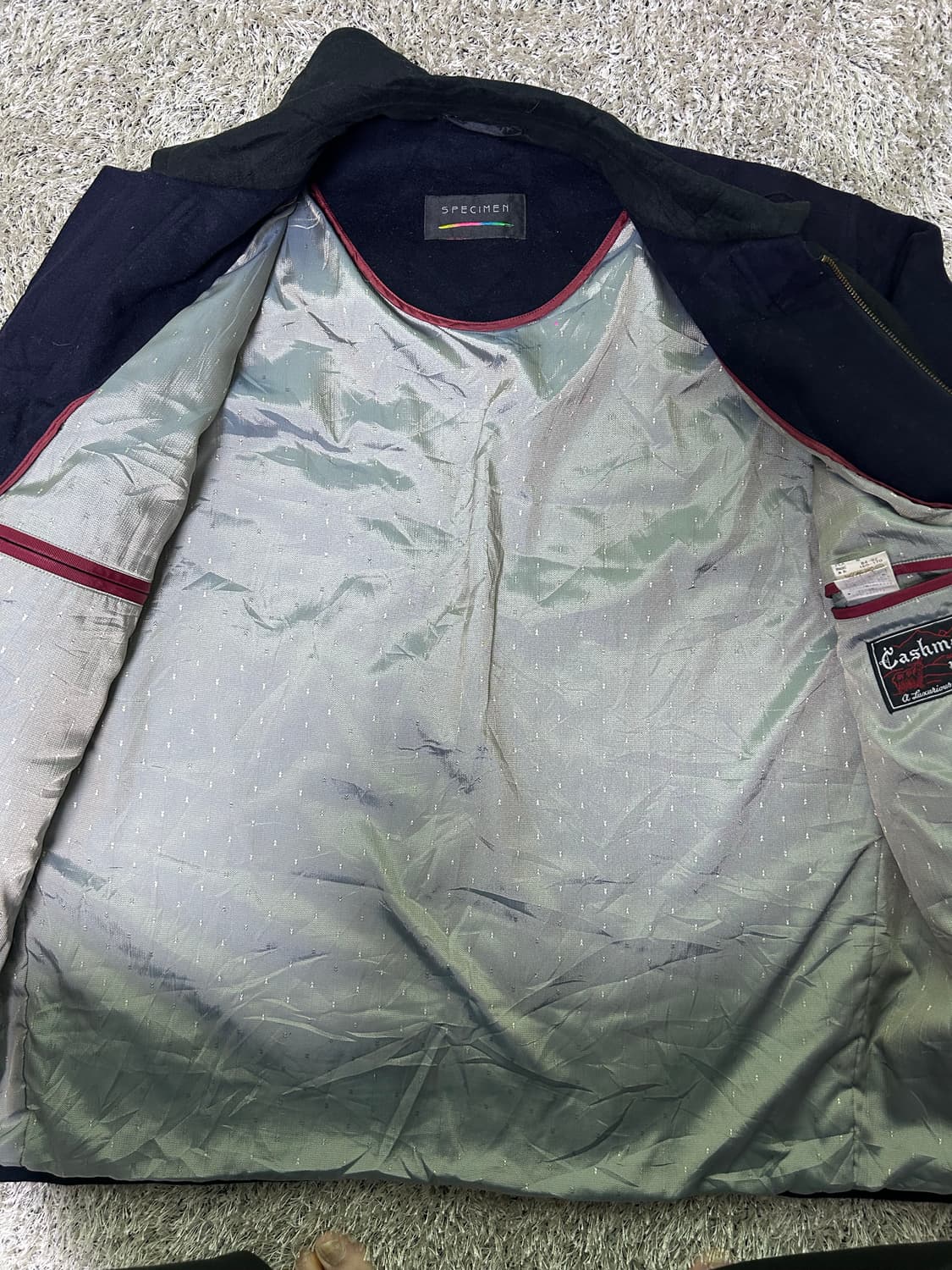 일본판 캐시미어 카라 투톤 코트 사이즈 105~110 상품이미지7