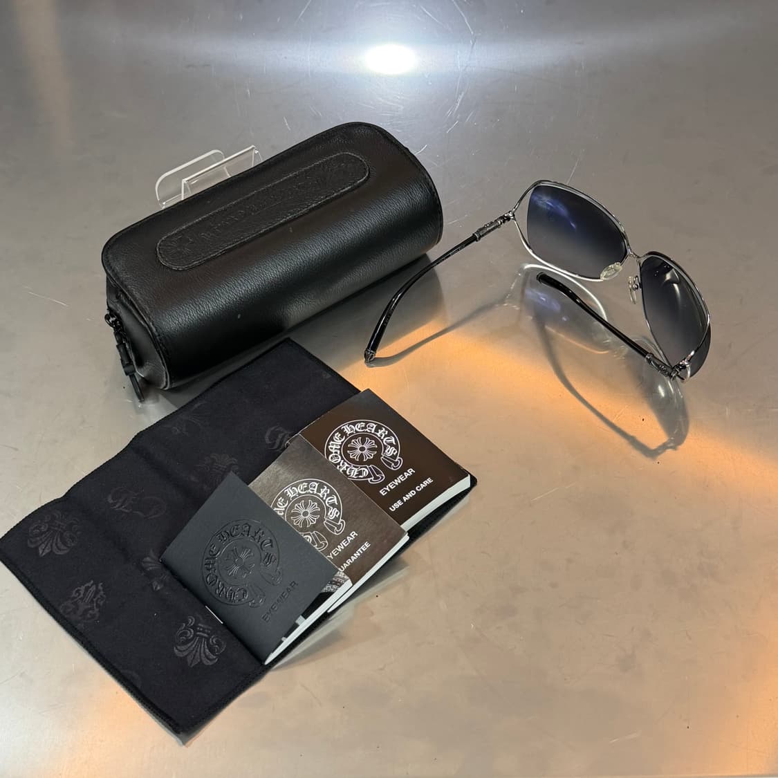[민트급] 크롬하츠 클래식 실버 선글라스 풀구성품 상품이미지4