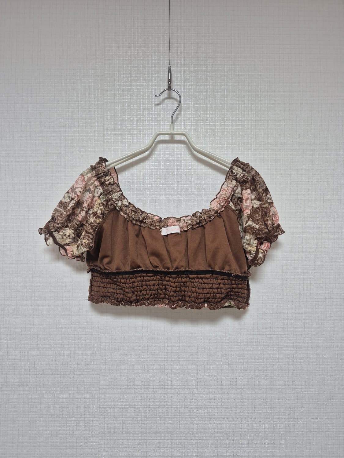 리즈리사 수선템 쵸코플로럴 크롭탑  상품이미지5