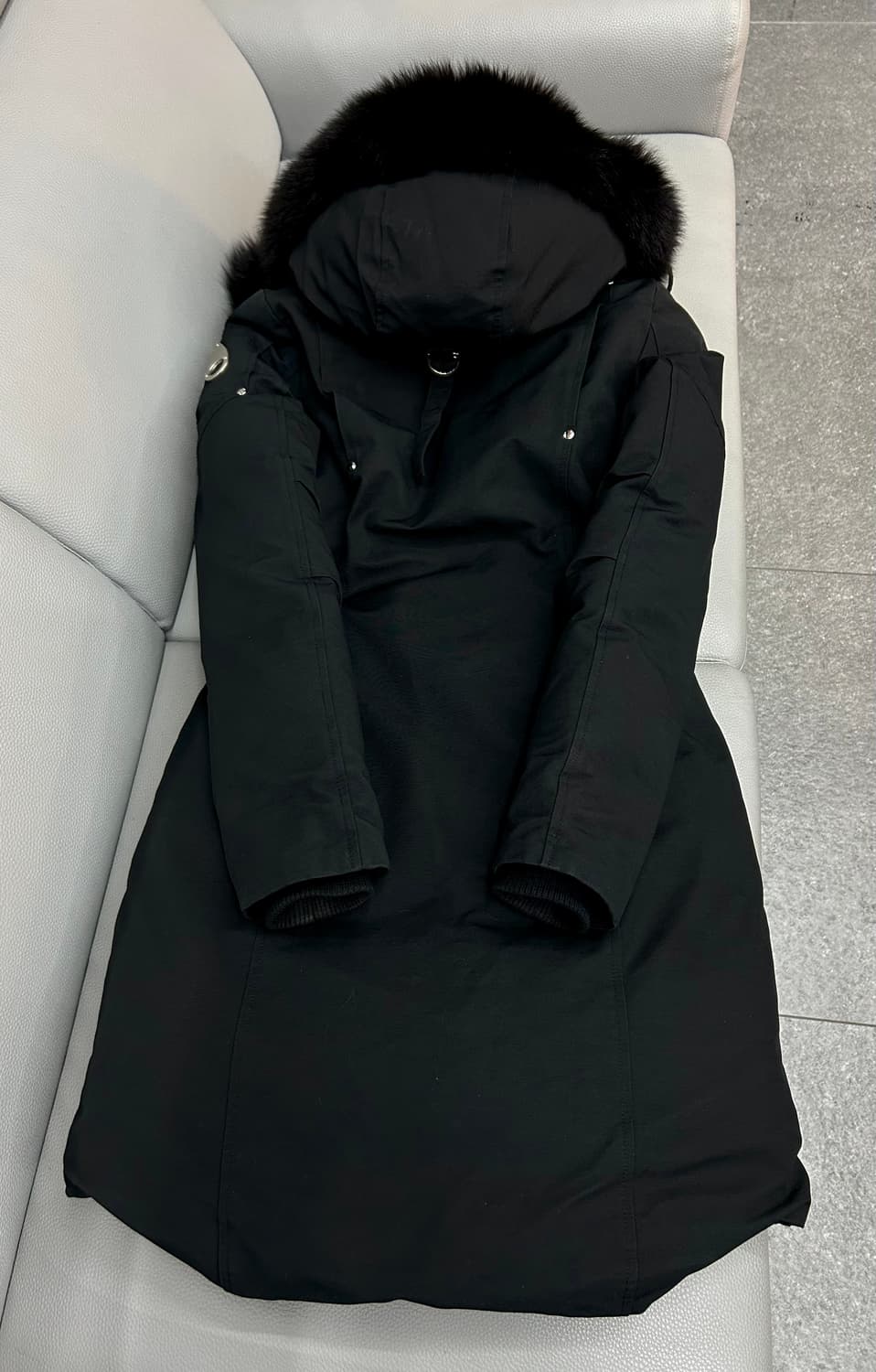 무스너클 여성 스틸링 블랙 롱패딩(S) 상품이미지7