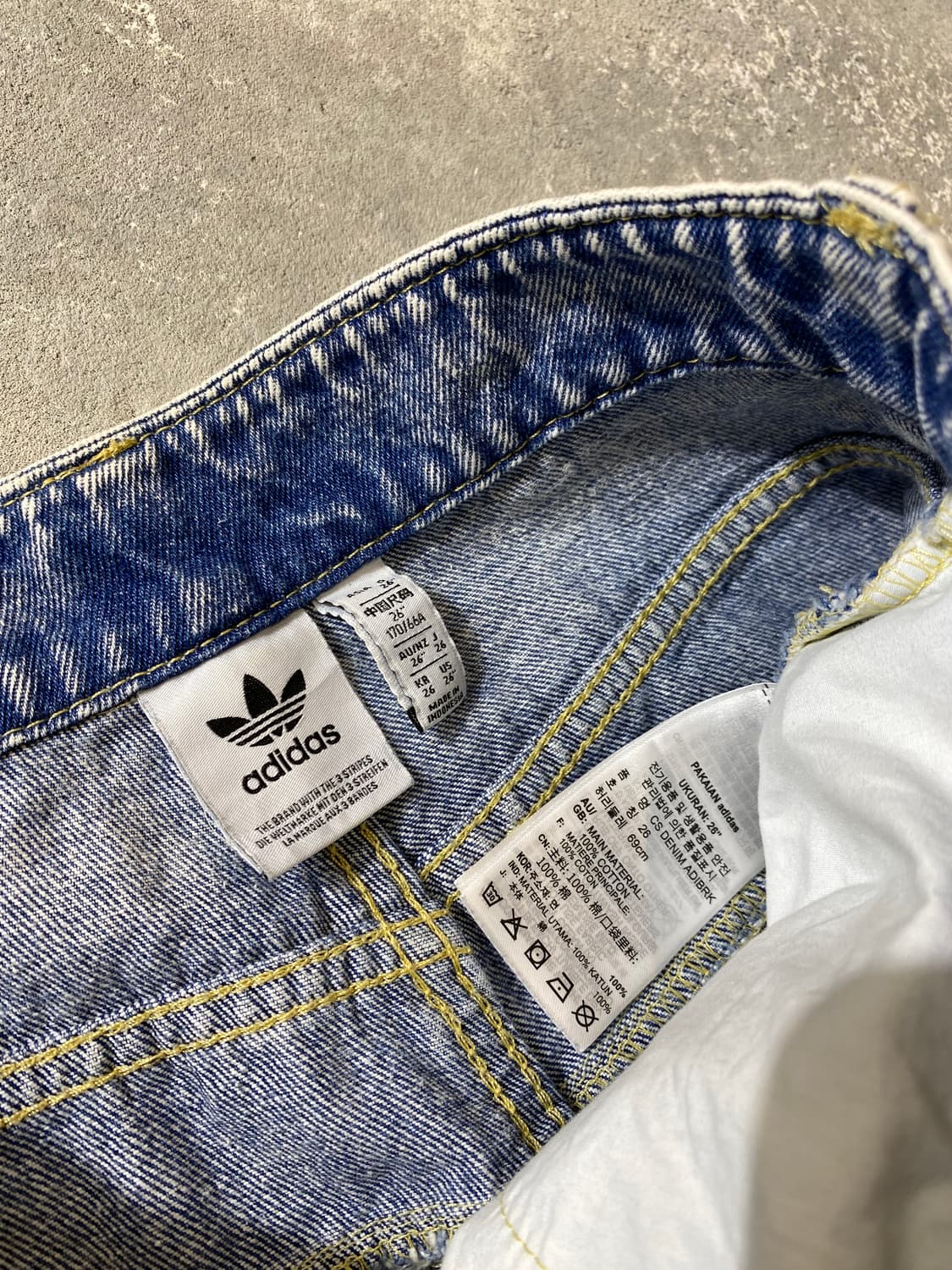 [XS] ADIDAS 아디다스 아디브레이크 데님 와이드 팬츠 상품이미지8