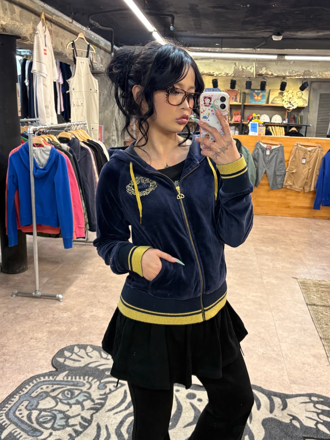 ellesse 벨벳 네이비 후드집업 #csz4224 상품이미지2