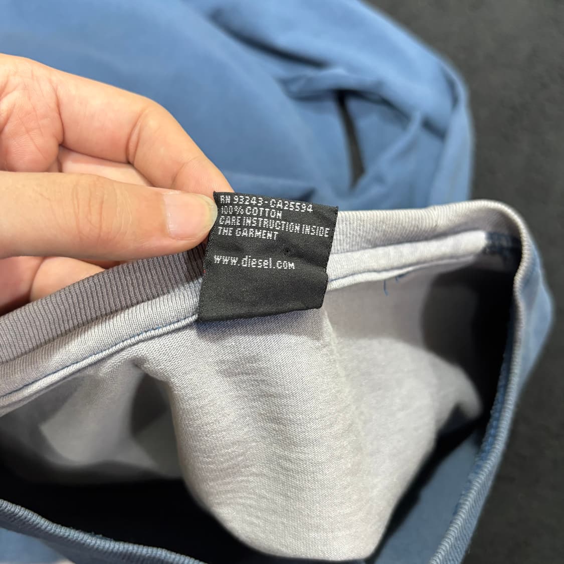 M 디젤 DIESEL 네이비 워싱 긴팔 롱슬리브 상품이미지5