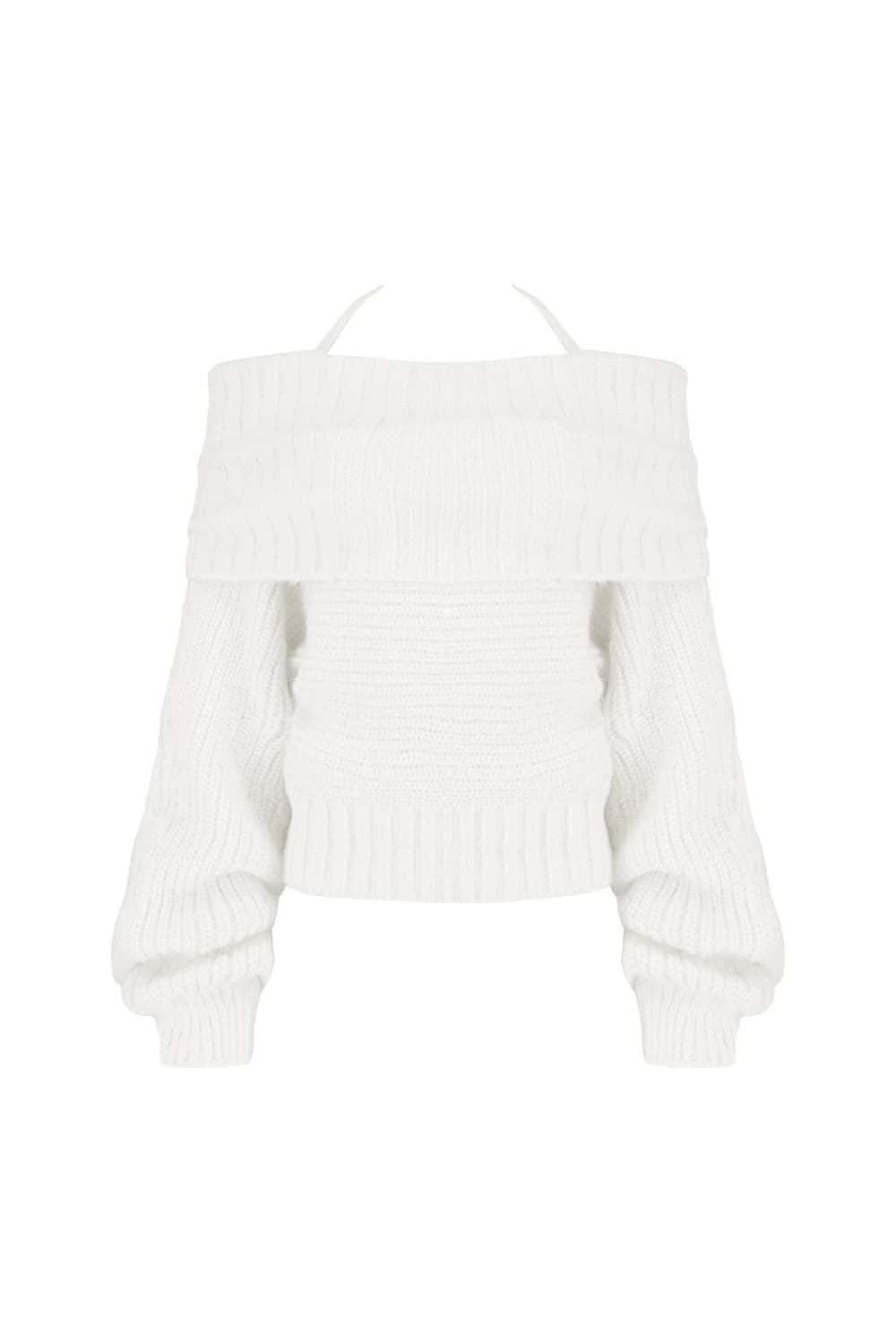 클리시어 팔레트 니트 화이트 오프숄더 상품이미지1