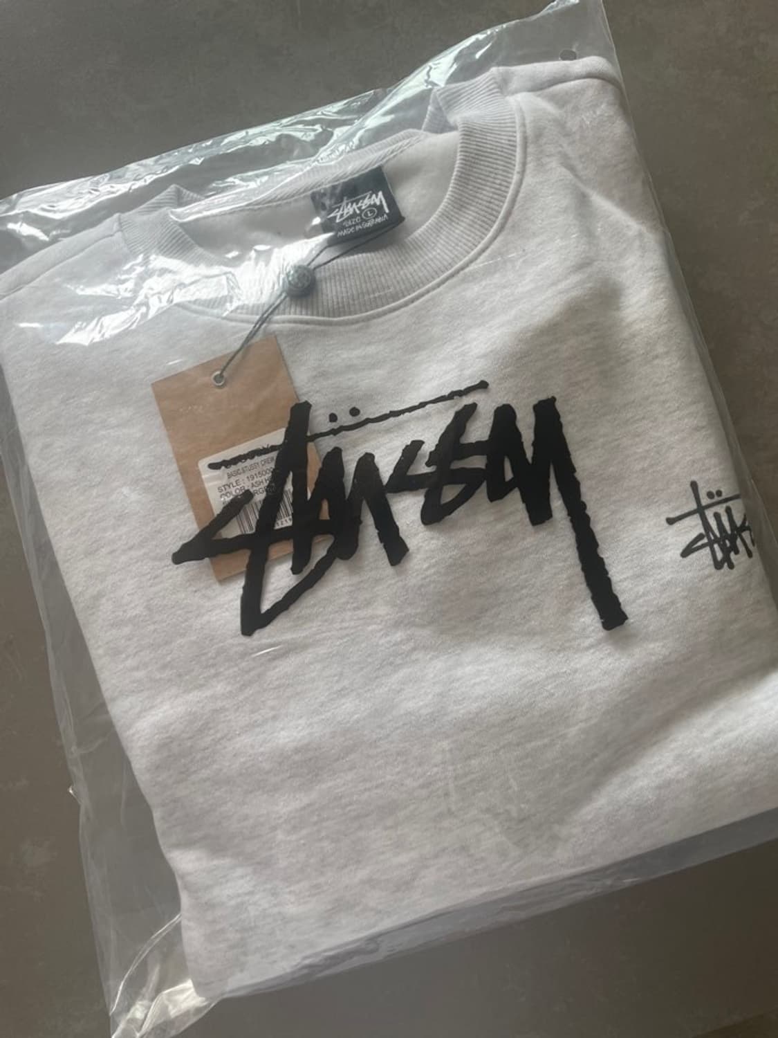 스투시 베이직 스투시 크루넥 애쉬 헤더 L 상품이미지3