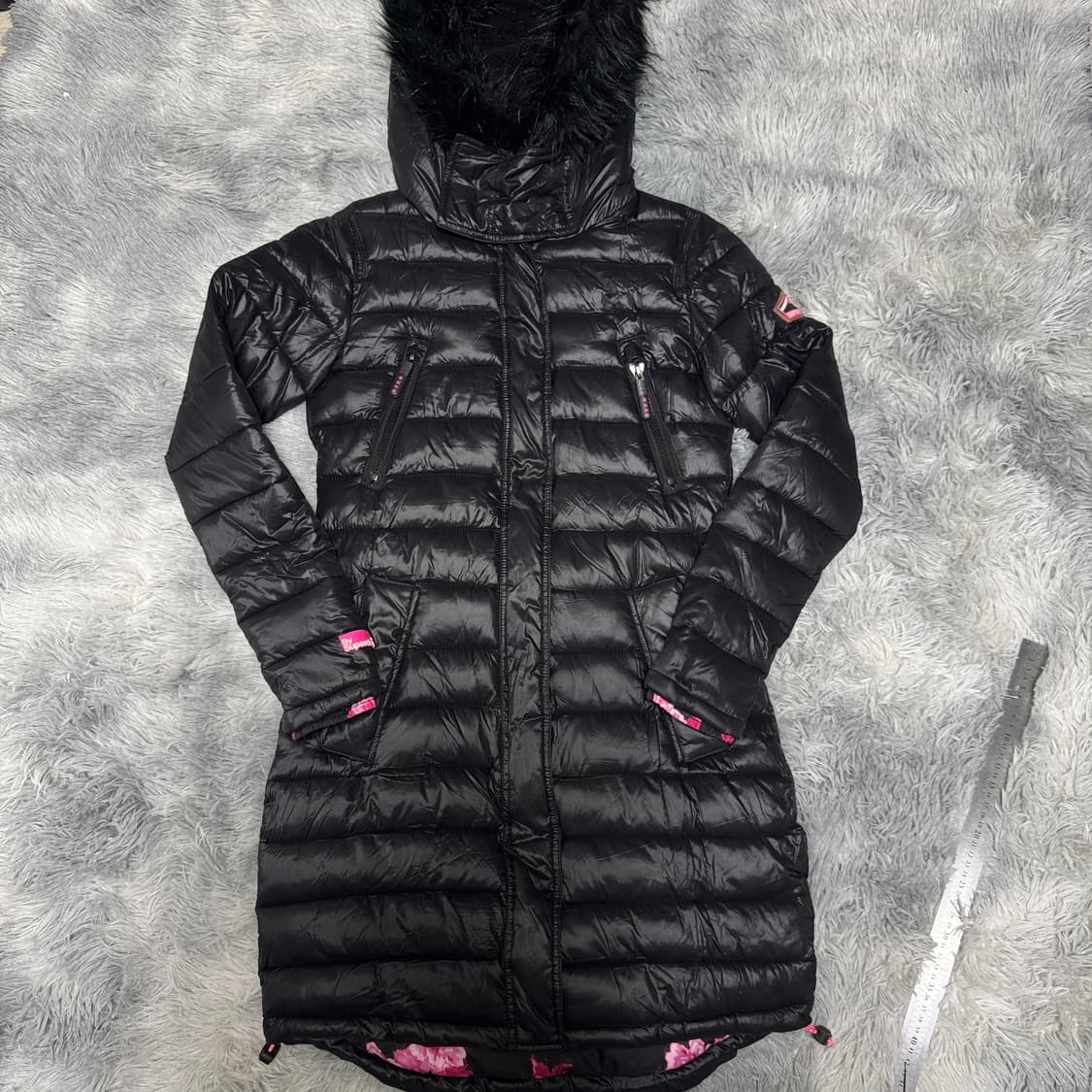 슈퍼드라이 여성 경량롱패딩 xs 사이즈 백화점택 상품이미지2