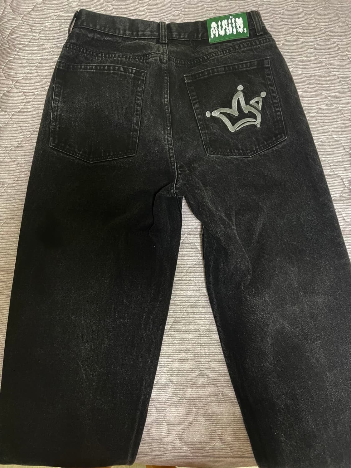 무비그 더블니 진스 블랙 상품이미지2