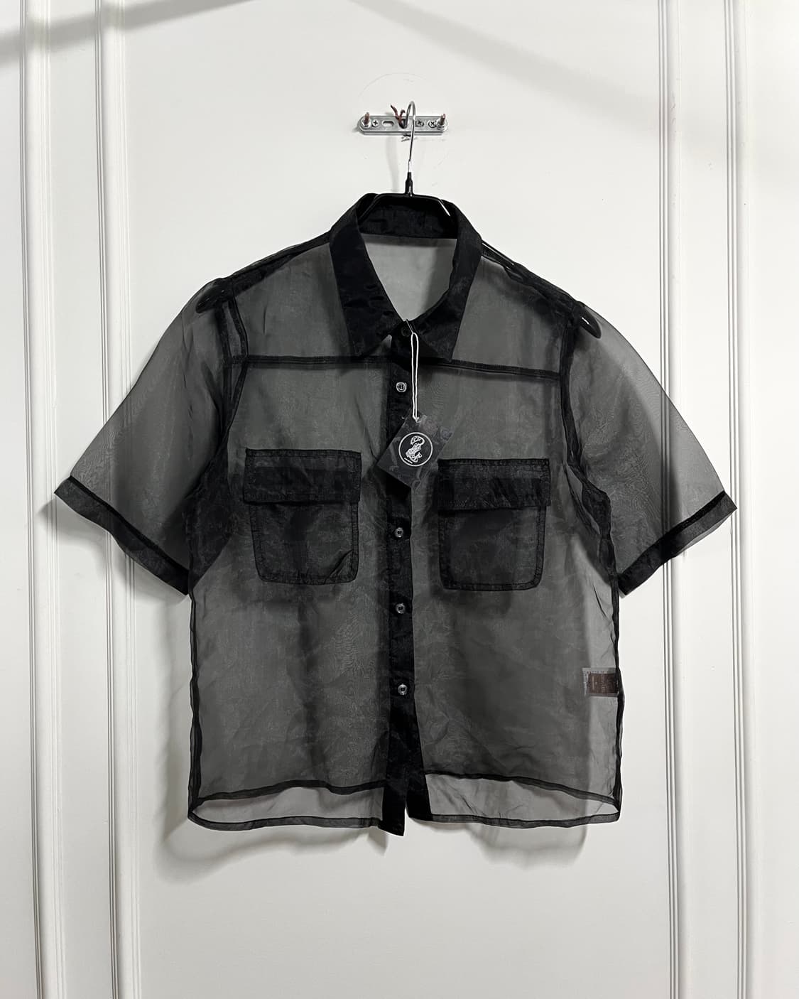 JPN Vintage See Through Black Half Shirt 상품이미지3