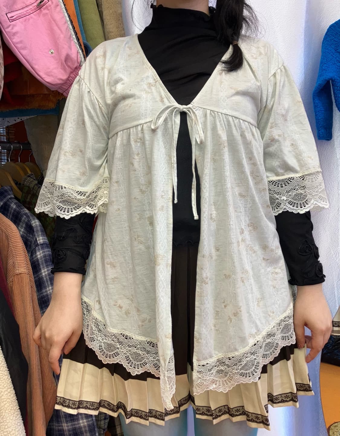 젤라또피케 언발 면 가디건 상품이미지2