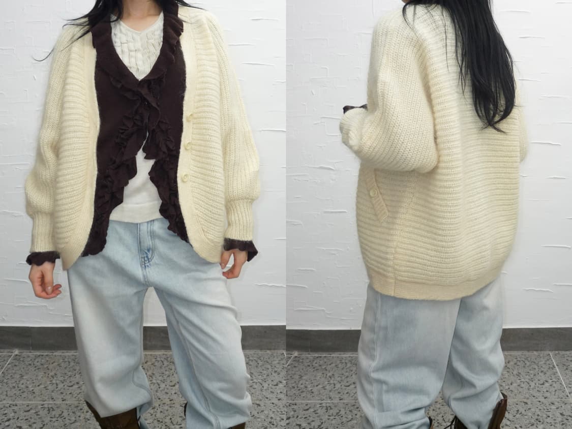 ivory cozy pocket cardigan 상품이미지2