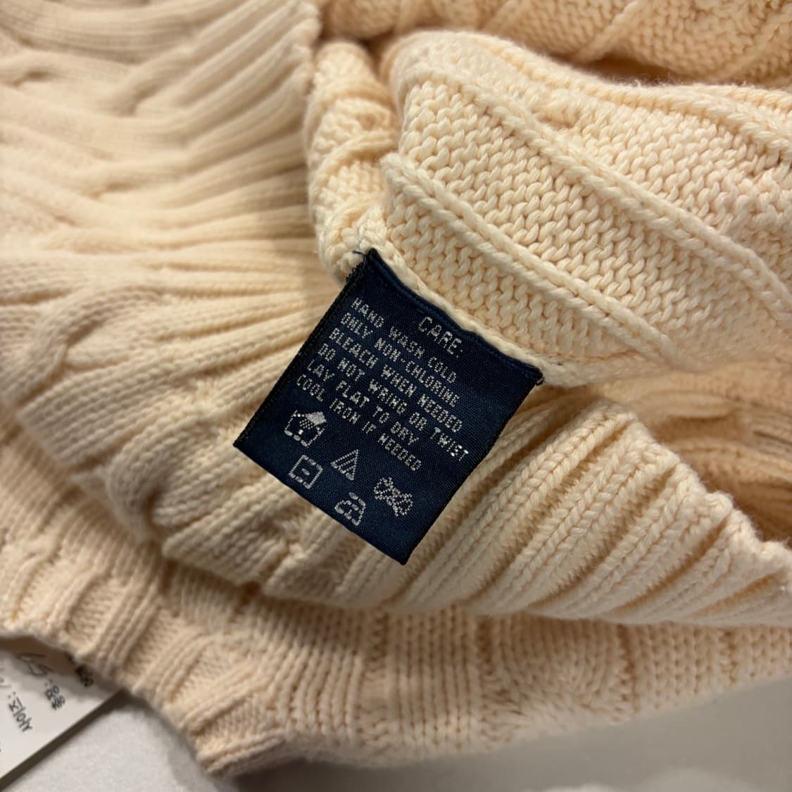 [M] 폴로 랄프로렌 아이보리 코튼 케이블 니트 D33 상품이미지8