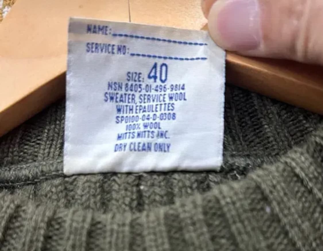 미군 코만도 울 스웨터 40사이즈 100 상품이미지3
