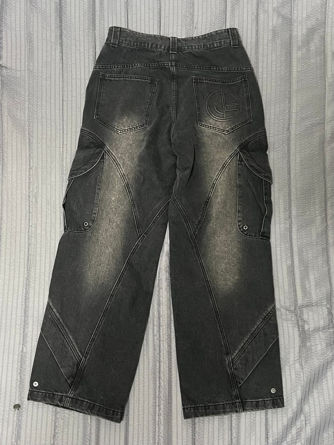 IDWS / PRYER CARGO DENIM PANTS BLACK 상품이미지3