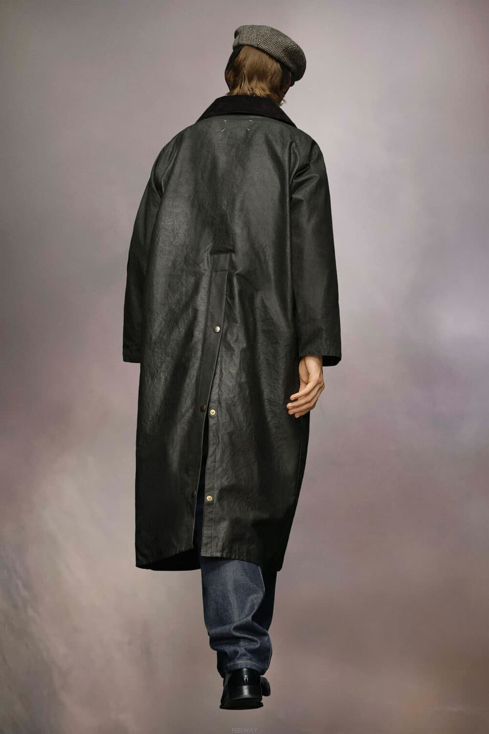 메종 마르지엘라 코듀로이 카라 롱 트렌치 왁스 코트 52 상품이미지9