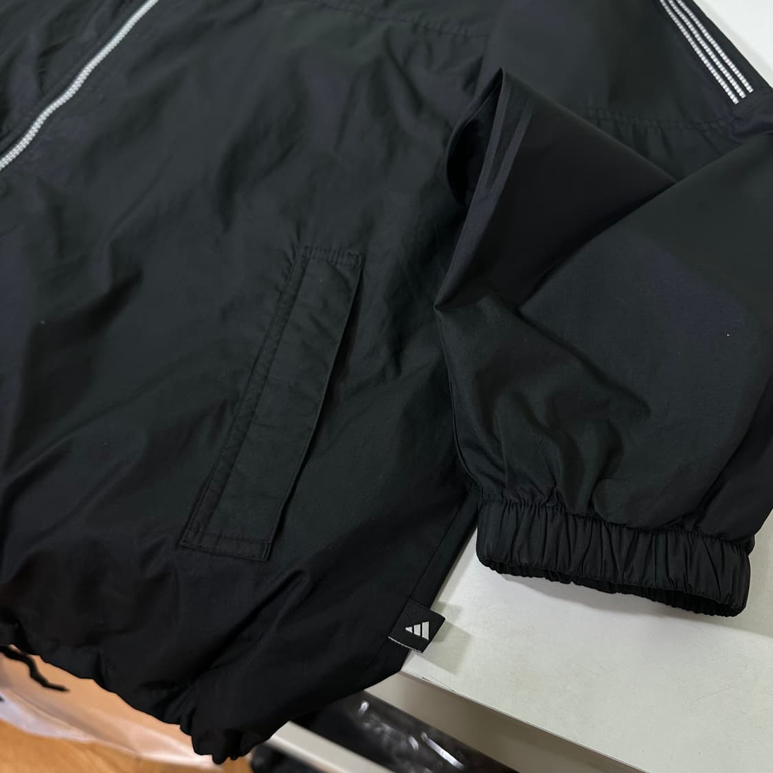 XL 아디다스 오버핏 실버스티치 블랙 후디 바막자켓 상품이미지5