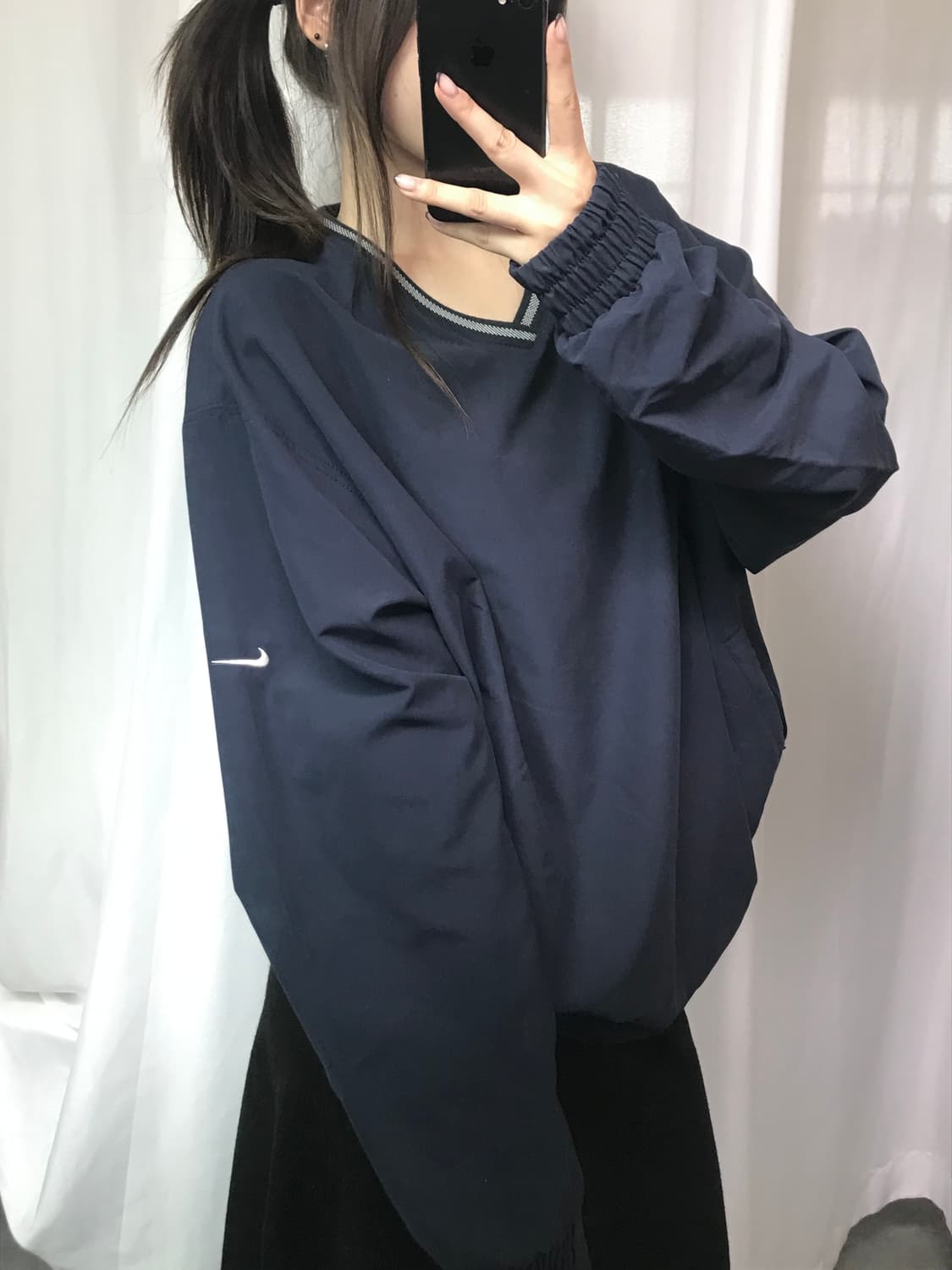 Nike 나이키 골프 암스우시 네이비 브이넥 웜업 상품이미지2