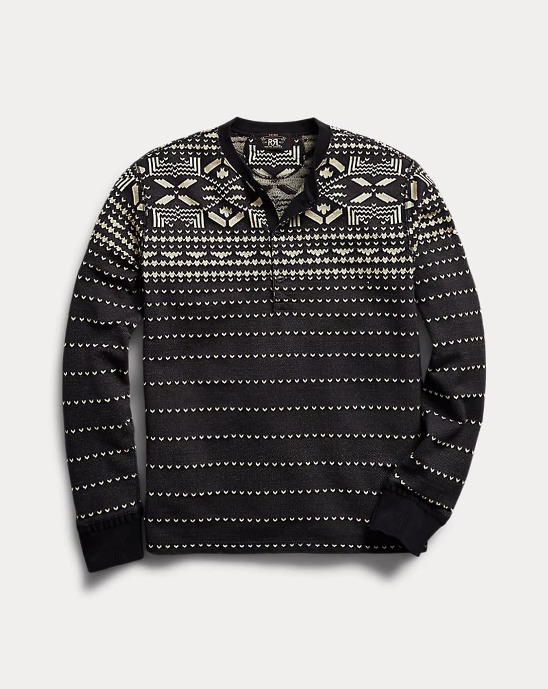 RRL 블랙 네이티브 자카드 헨리넥 M 상품이미지1