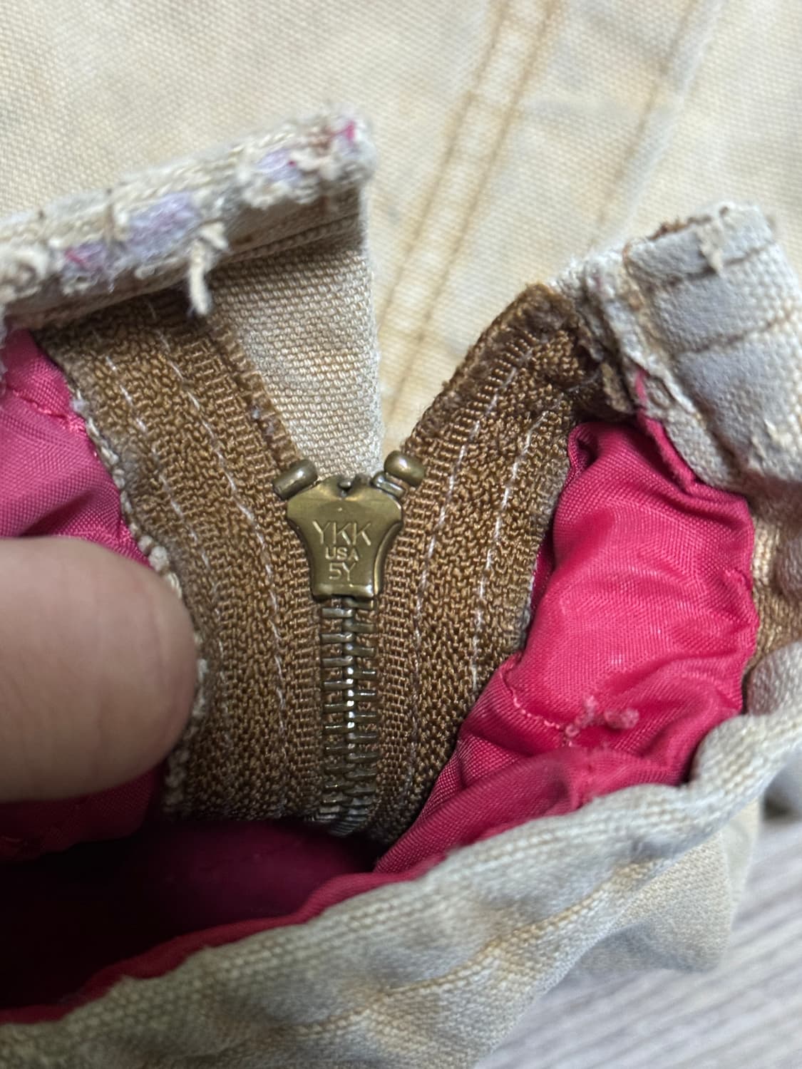 80s usa 칼하트 더블니 오버롤 안감 퀼팅 상품이미지7