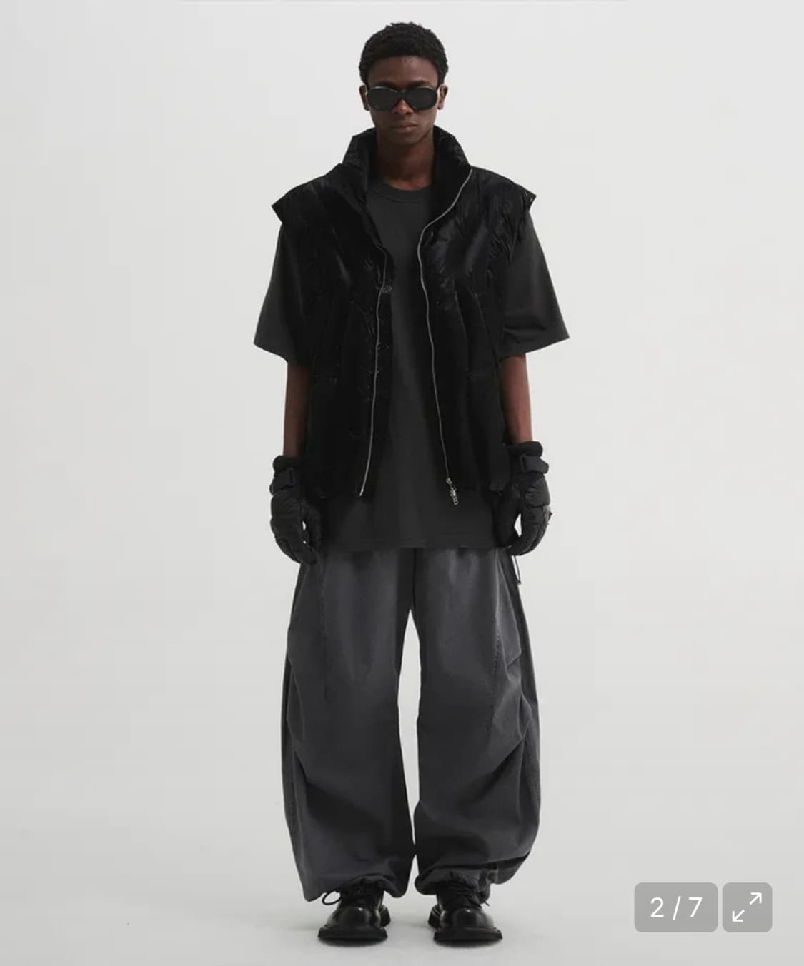 디앤에스알 가먼트 다잉 커브드 팬츠 차콜 상품이미지2