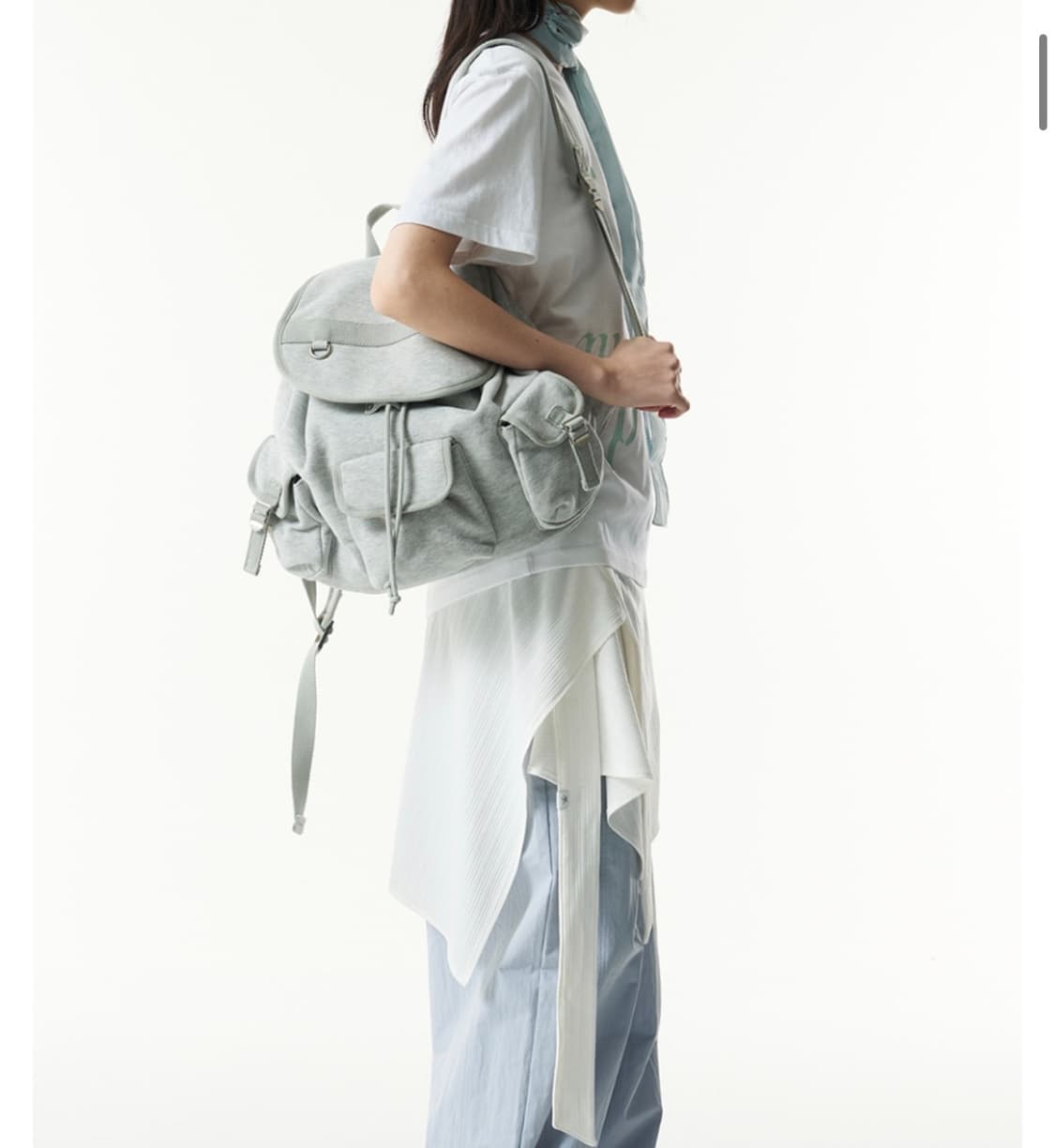 더콜디스트모먼트 스커트 button layered skirt 아이보리 상품이미지2
