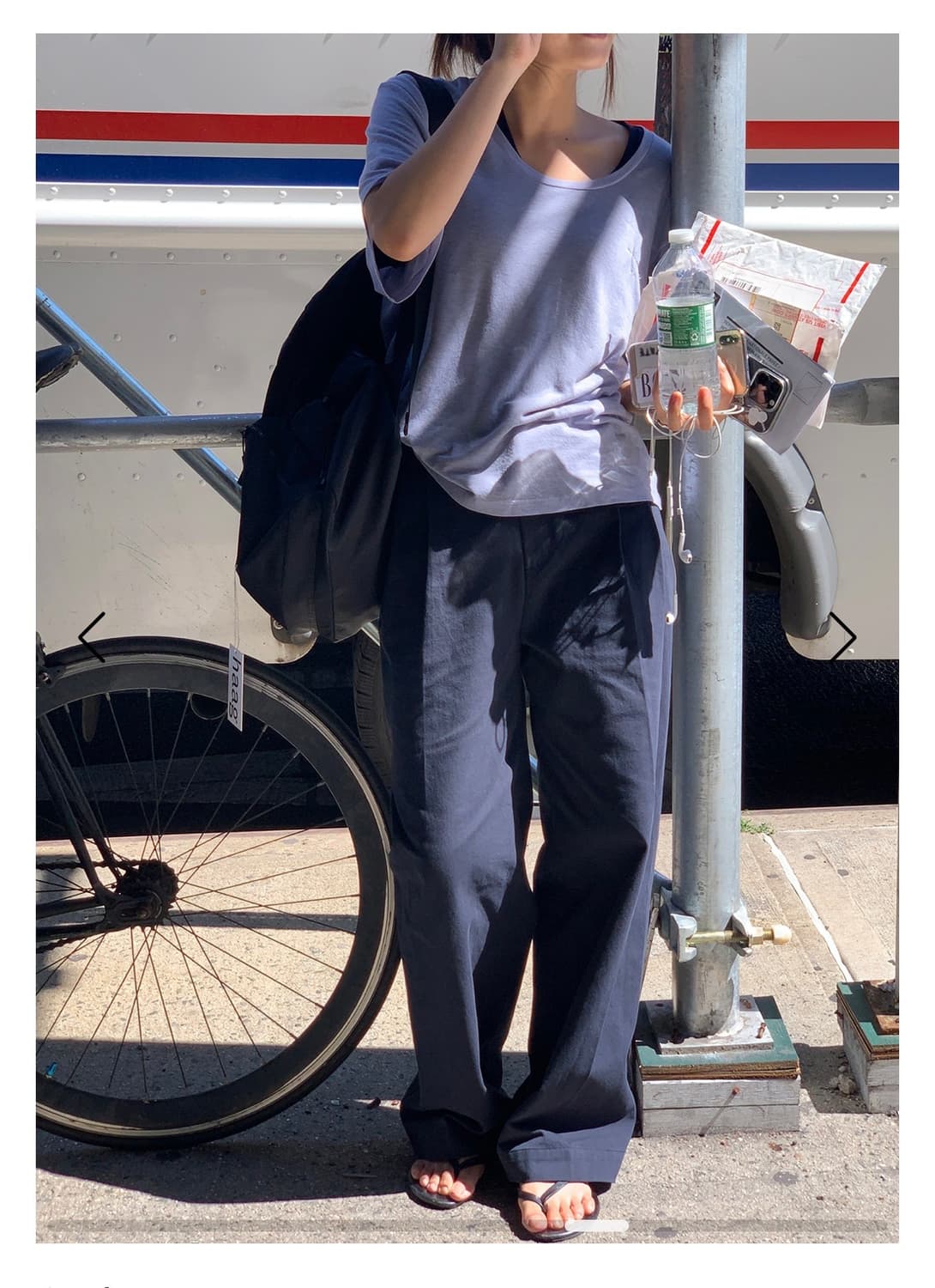 Haag 헤이그 클래식팬츠 네이비 M 상품이미지5