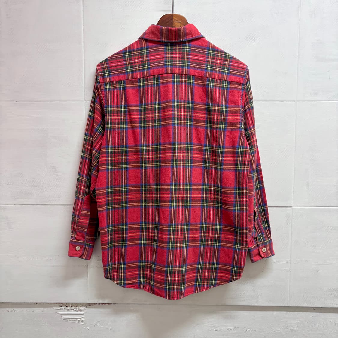 90s L.L.Bean 엘엘빈 USA 타탄 체크 남방  상품이미지4