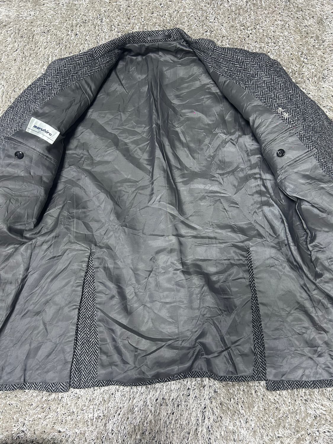 일제 하운드투스 헤링본 블레이저 사이즈 105 상품이미지4