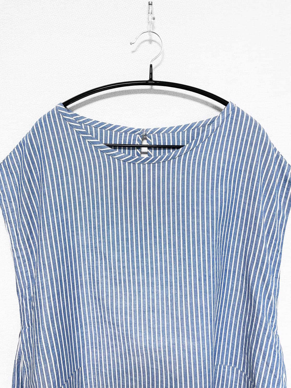 Stripe Sleeveless Wide Dress - Sky Blue 상품이미지2