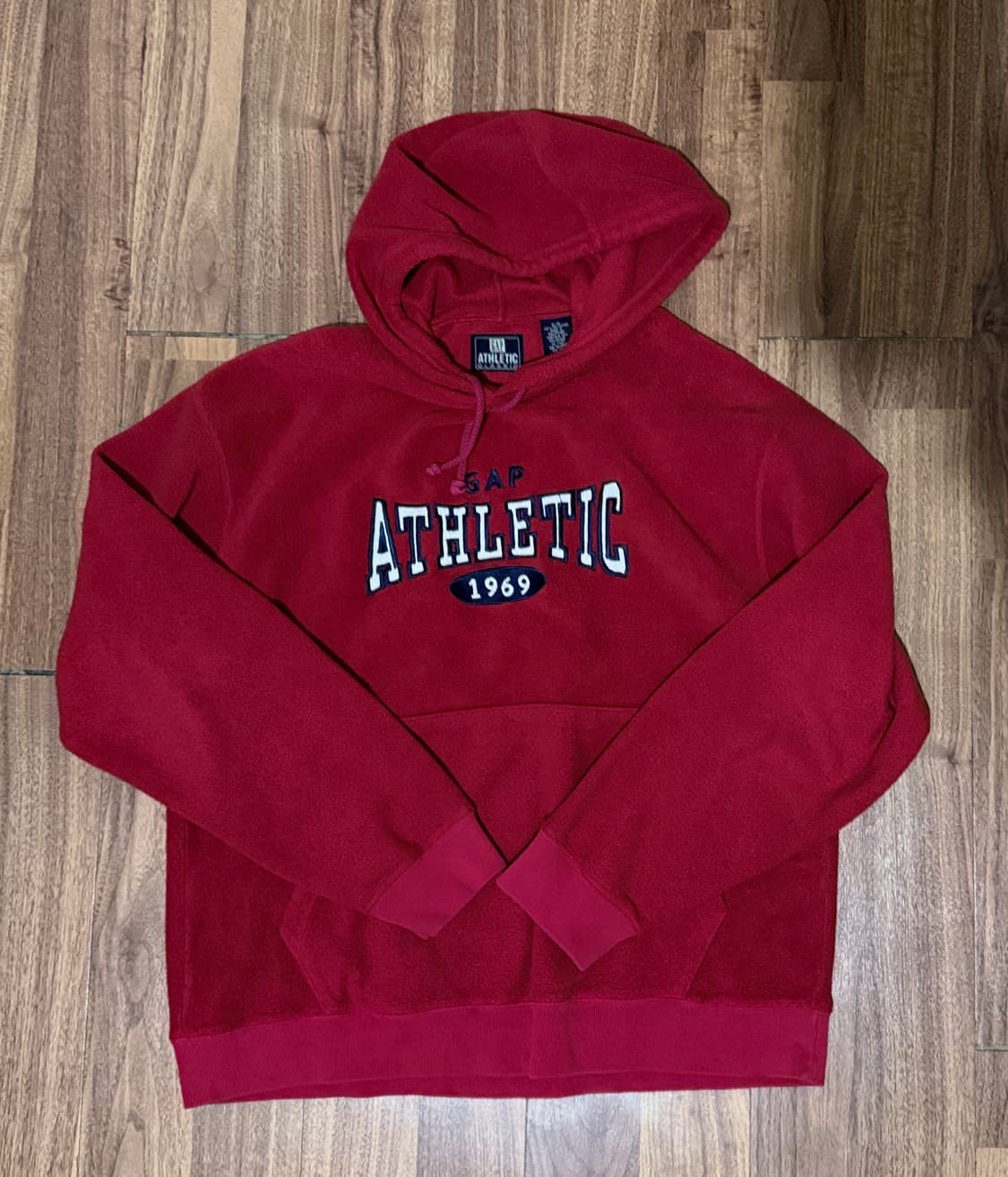갭 애스레틱스 레드 후리스 후드 상품이미지2