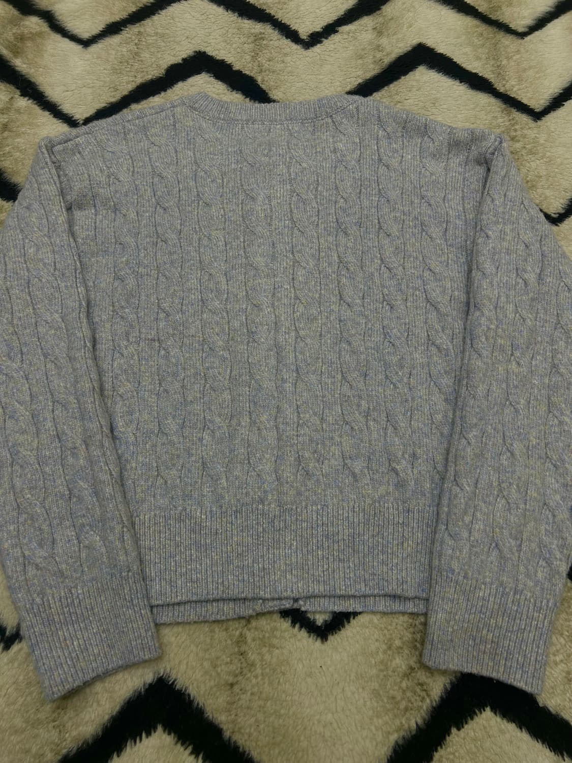 [M]후아유 스티브 보카시 케이블 가디건/퍼플 상품이미지4