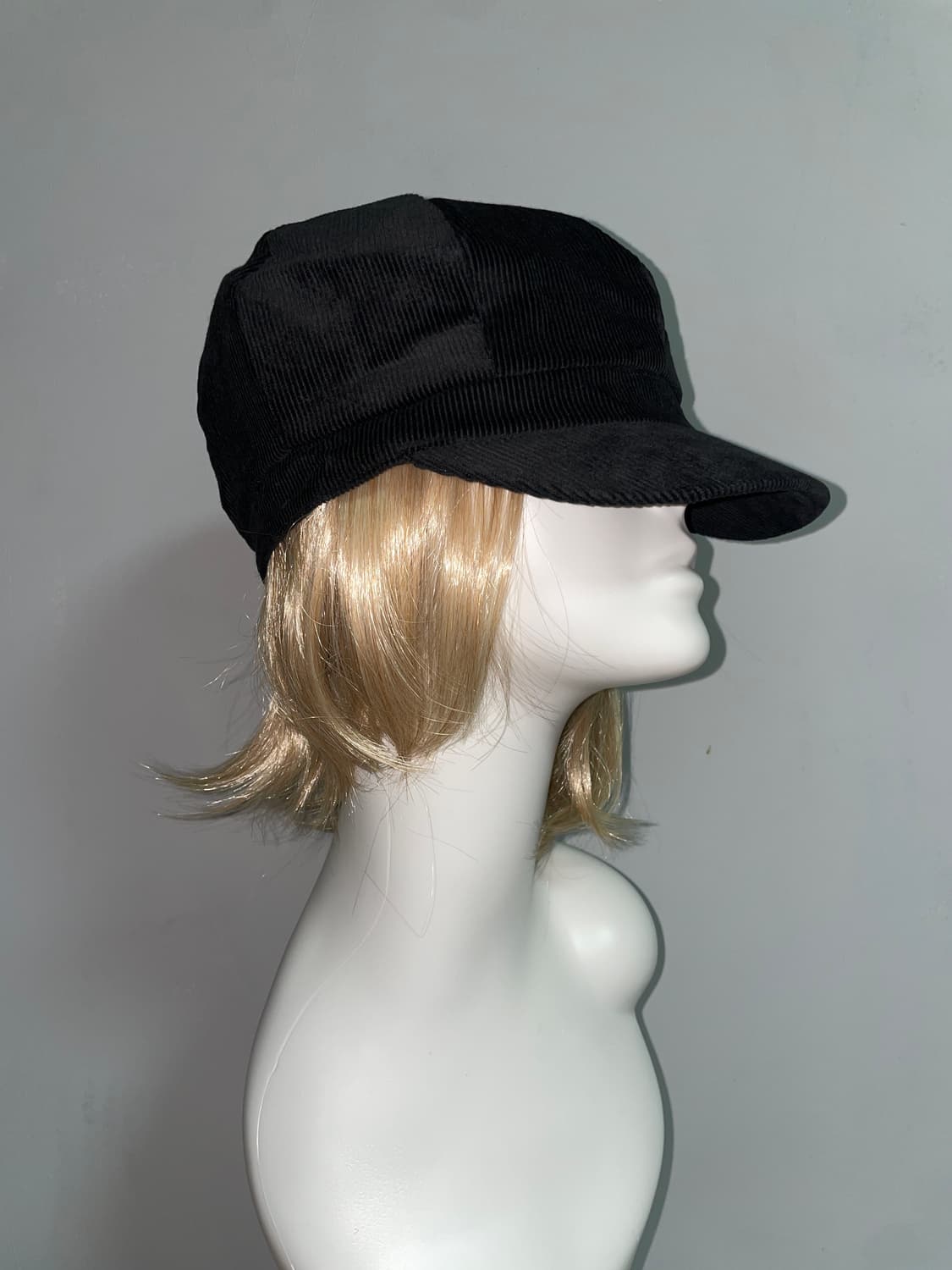 Corduroy Newsboy Cap Black M 상품이미지4