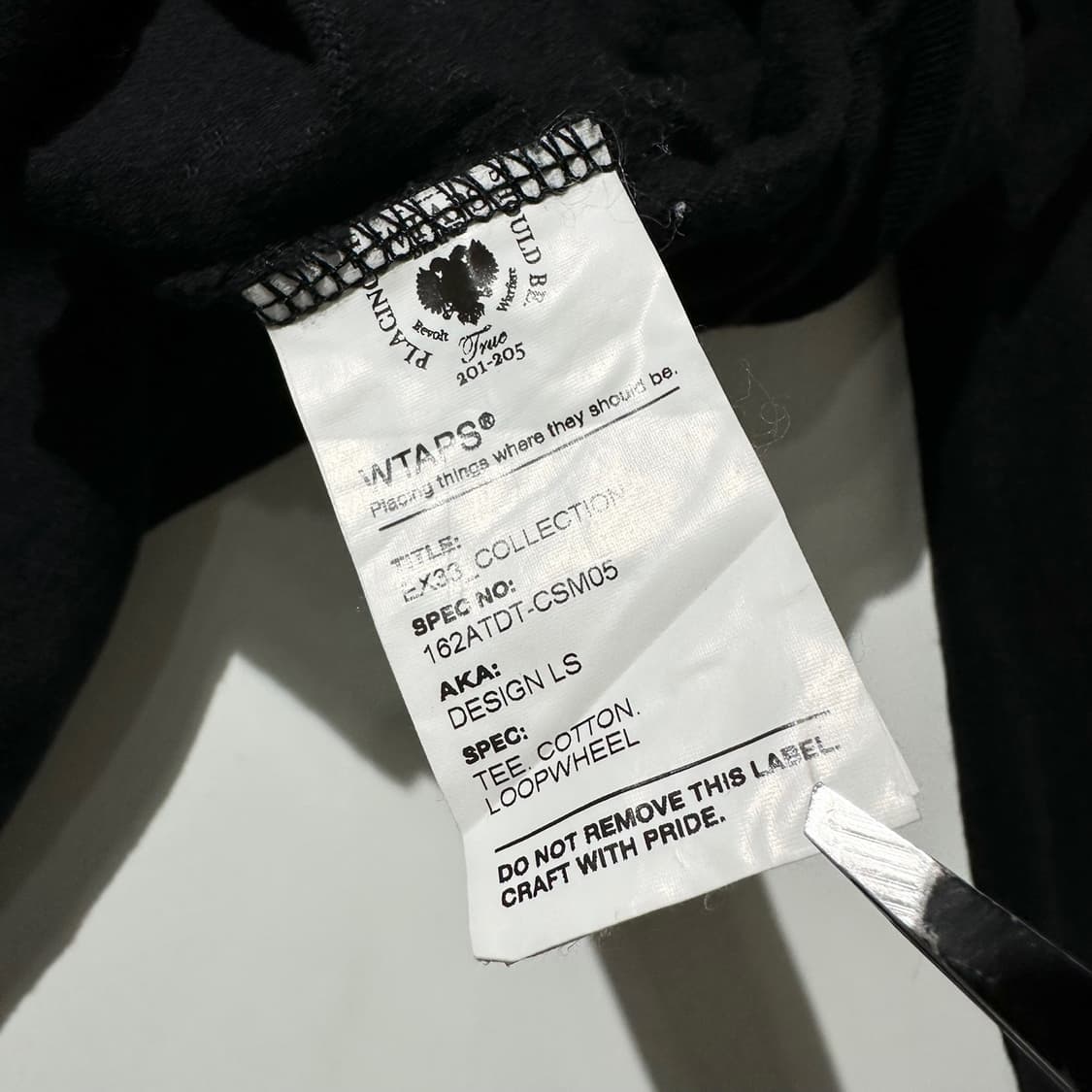 WTAPS 더블탭스 롱슬리브 티셔츠 블랙 상품이미지9