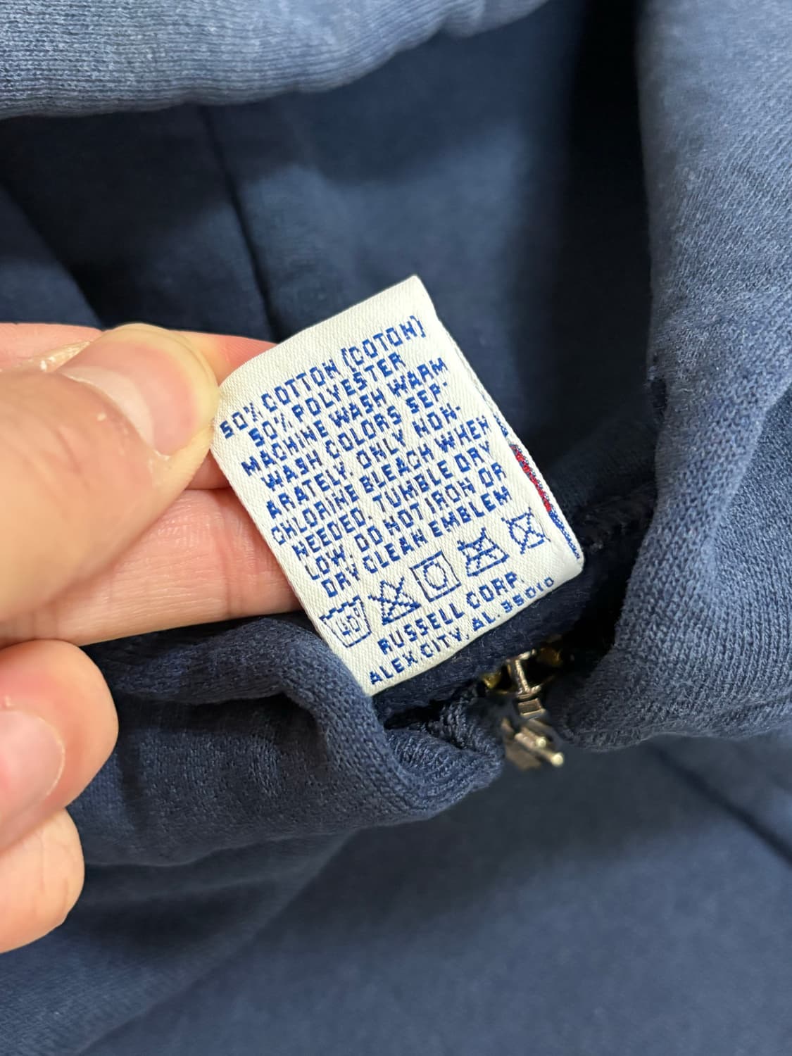 90s usa 러셀 후드집업 네이비 상품이미지5