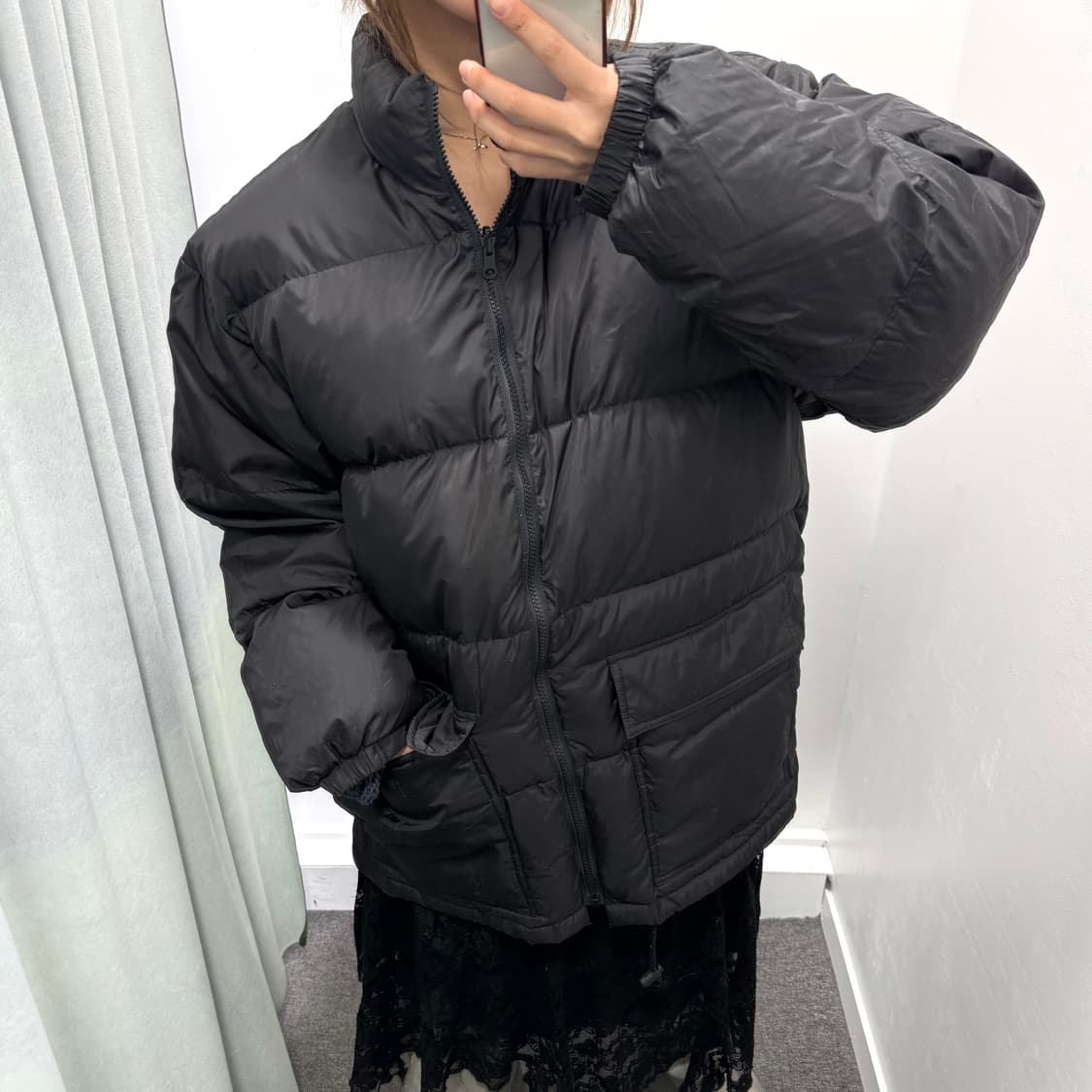 Prokeds 블랙 하프패딩 상품이미지2