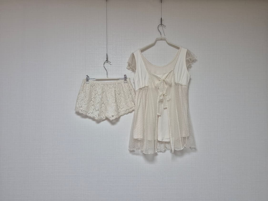 리즈리사 Chambre a couche 점망캐미&레이스인팡 셋업입니다♡♡ 상품이미지2