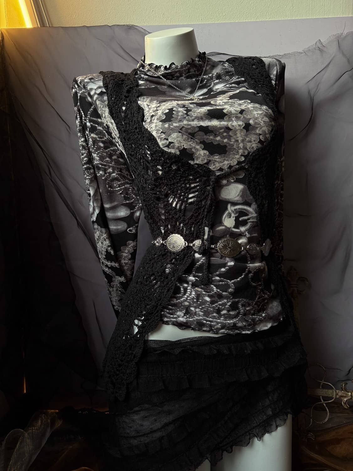 Pompom Crochet Vest 0162 상품이미지1