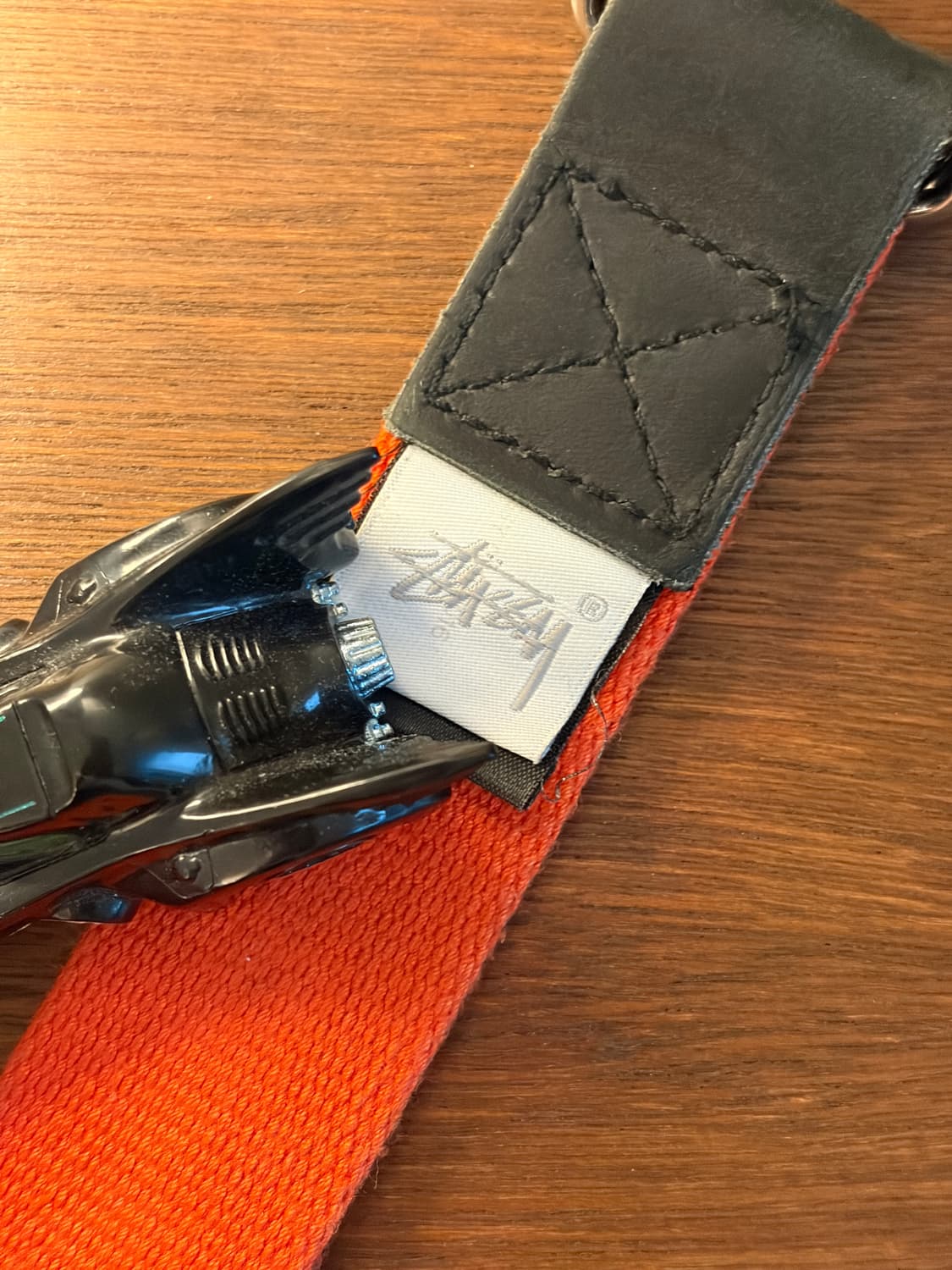 stussy 올드 스투시 퍼프 프린팅 D링 벨트 오렌지 컬러 상품이미지4