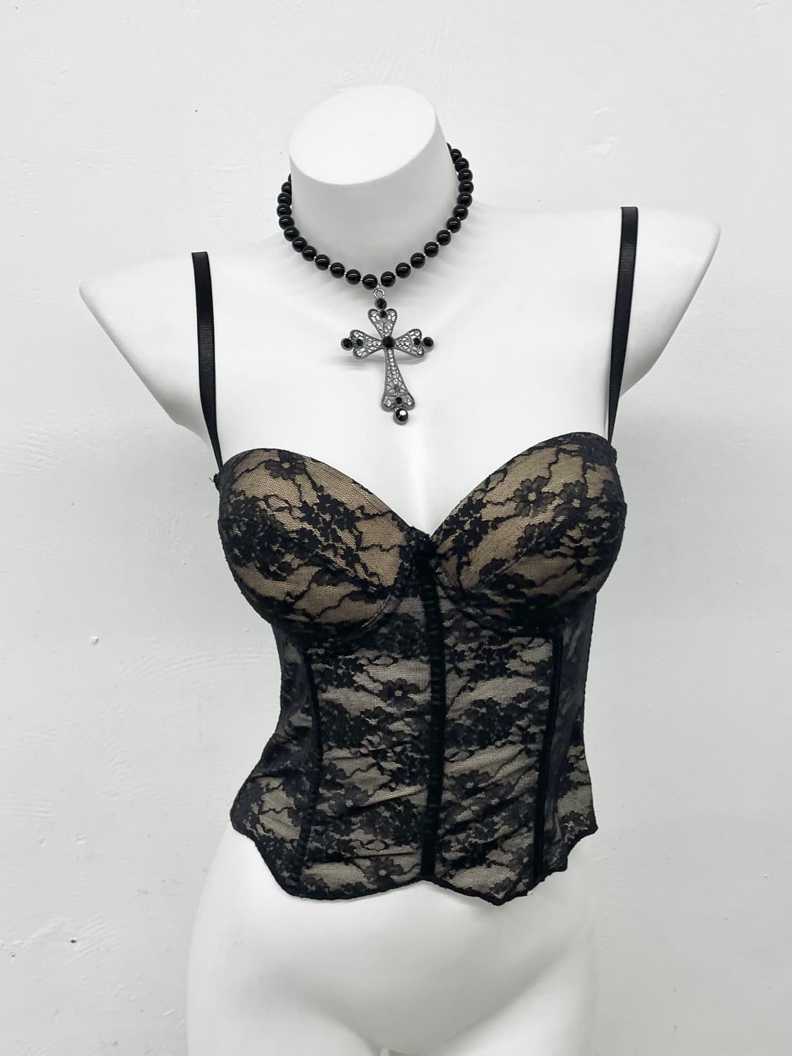 블랙 레이스 코르셋 상품이미지1