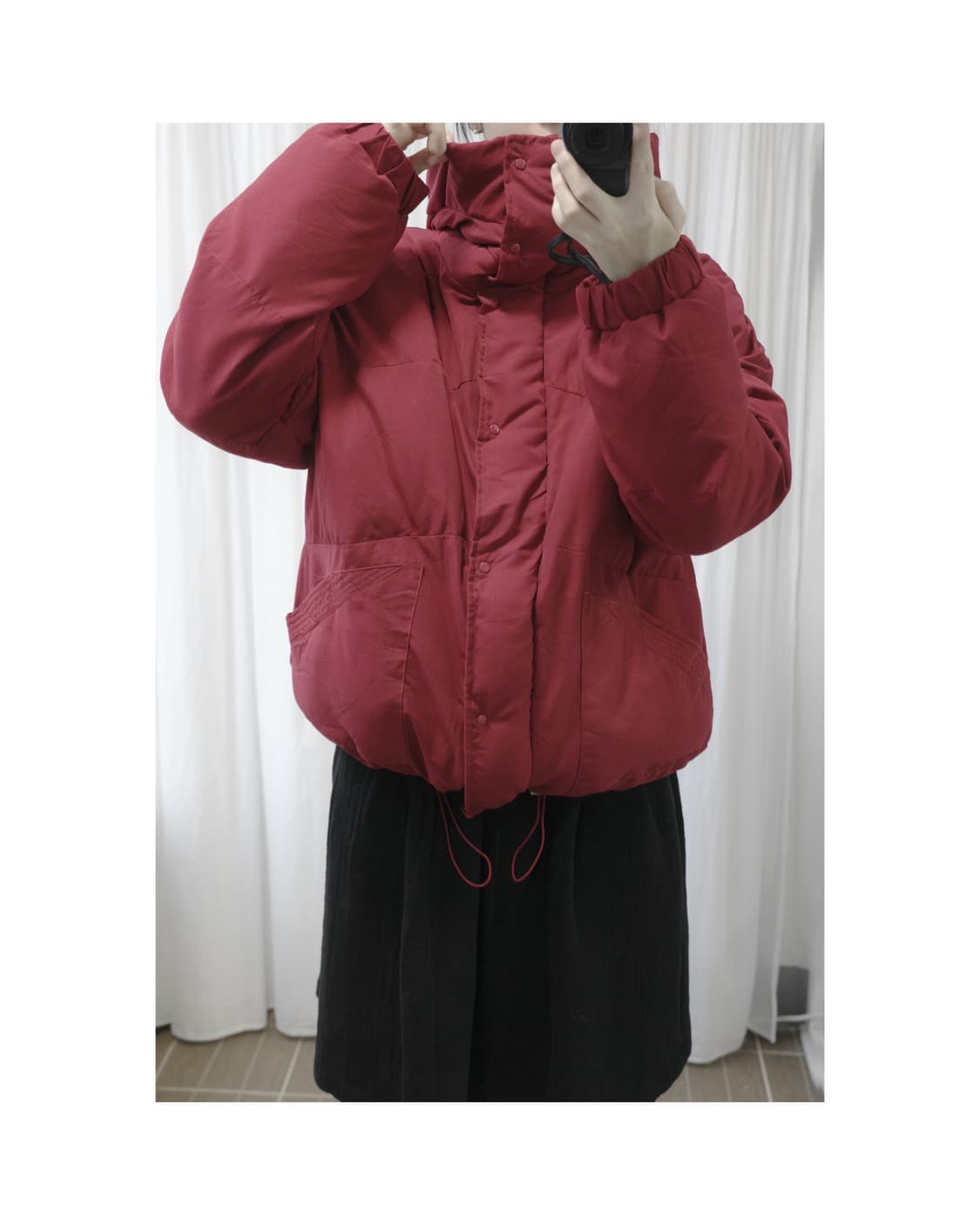 Cutie Blonde Red Chubby Puffer 상품이미지4