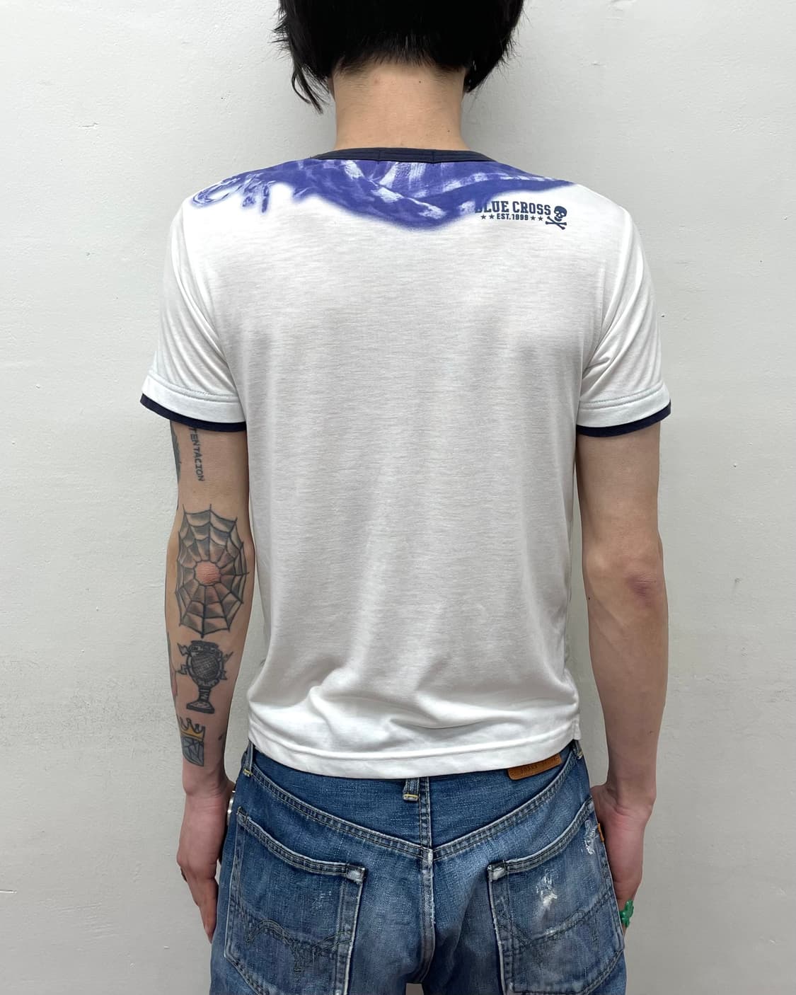 Blue scarf trong freu layered T-shirt  상품이미지2