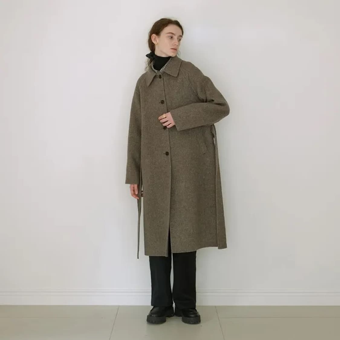 스텝어라운드 핸드메이드 헤링본 코트 상품이미지8
