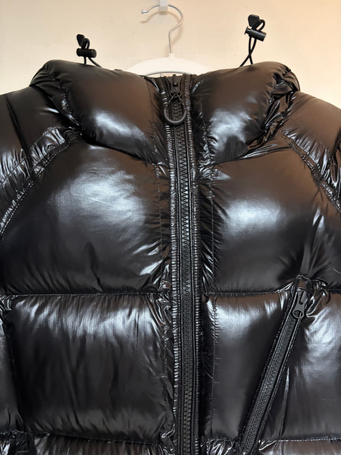 무신사 / 시티 레저 시어 립스탑 후디드 다운 숏 패딩 재킷 상품이미지5